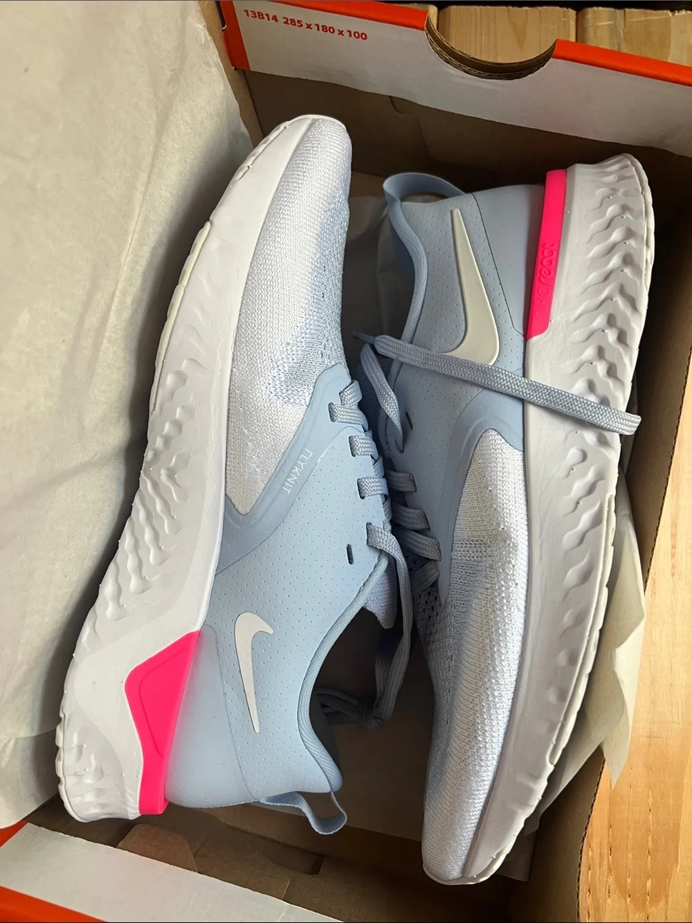 Nike Women’s Light Blue and Pink Running Shoes